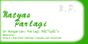 matyas parlagi business card